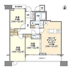 HF白金高輪レジデンス 3LDKの間取図画像