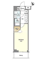REX白金 1Kの間取図画像