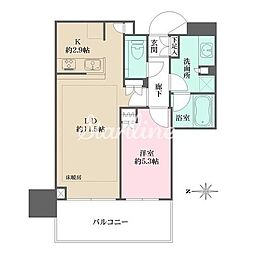 大崎ステーションレジデンス 1LDKの間取図画像