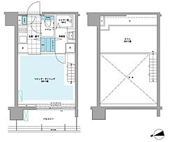 PRIMEURBANシバウラロフト 1Kの間取図画像