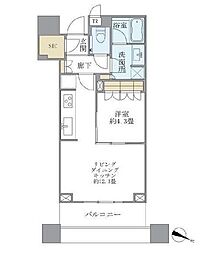 ブリリアタワーズ目黒ノースレジデンス 1LDKの間取図画像