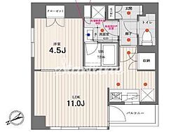 ドゥーエ五反田 1LDKの間取図画像