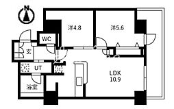 シティコート目黒4号棟 2LDKの間取図画像