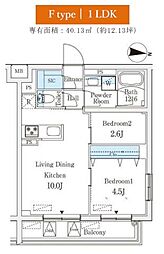 ラティエラ品川西大井 2LDKの間取図画像