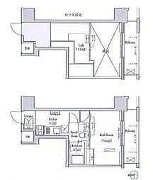 MUSEE南麻布 1Kの間取図画像