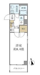ザ・パールレジデンス芝公園 1Kの間取図画像