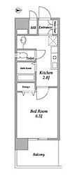 COMFORIA東品川 1Kの間取図画像