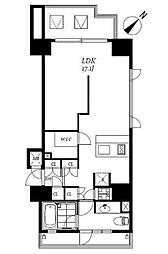 RESIDIA品川 1LDKの間取図画像