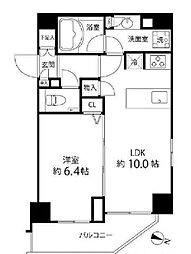 麻布十番レジデンス 1LDKの間取図画像