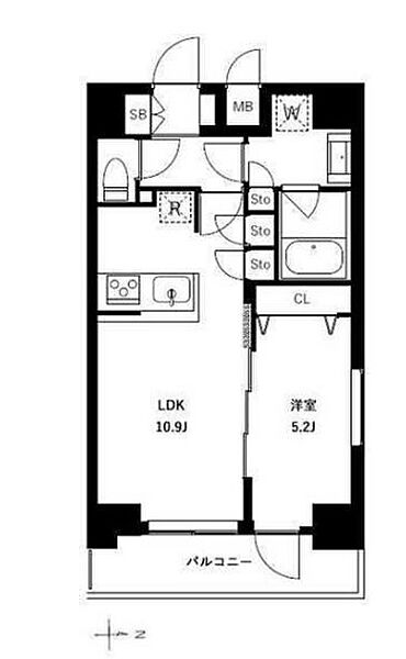 アーバンパーク浅草II 207｜東京都台東区今戸１丁目(賃貸マンション1LDK・2階・40.94㎡)の写真 その2