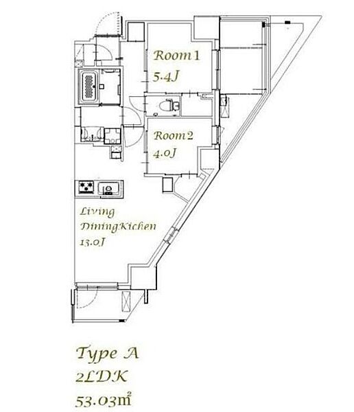 スプランディッド西日暮里 1406｜東京都荒川区西日暮里６丁目(賃貸マンション2LDK・14階・53.03㎡)の写真 その2