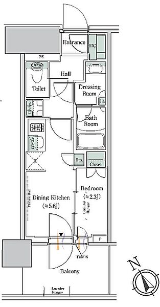 ＯＮＥ　ＲＯＯＦ　ＲＥＳＩＤＥＮＣＥ　ＮＩＳＨＩＮＩＰＰＯＲ 405｜東京都荒川区西日暮里５丁目(賃貸マンション1DK・4階・25.90㎡)の写真 その2