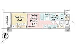 ドゥーエ早稲田 714 ｜ 東京都新宿区西早稲田２丁目6-1（賃貸マンション1LDK・7階・35.55㎡） その2