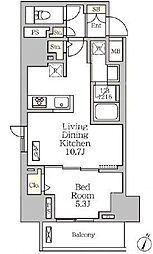 コートレジデンス南大塚 1LDKの間取図画像
