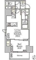コートレジデンス南大塚 1LDKの間取図画像