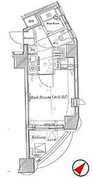 フォルトゥナ春日安藤坂 3階1Kの間取り