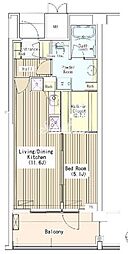 マチュリティ小石川 1LDKの間取図画像
