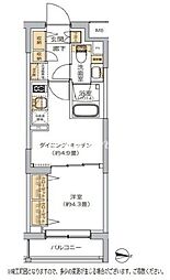 リビオメゾン湯島 1DKの間取図画像