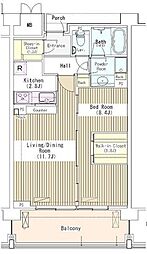 マチュリティ小石川 1LDKの間取図画像