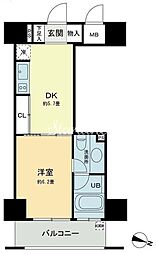 BelleFace本郷弓町 1DKの間取図画像