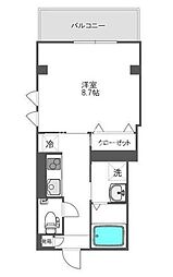 villa神保町 1Kの間取図画像