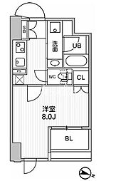 東神田テラスレジデンス 1Kの間取図画像