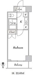 フォレシティ秋葉原 1Kの間取図画像