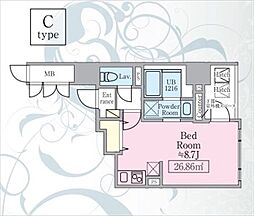 アビタシオン・創 ワンルームの間取図画像