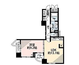 クレアール神田 1LDKの間取図画像