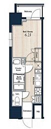Nステージアキハバラ 1Kの間取図画像