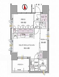 リビオレゾン大手町 1LDKの間取図画像