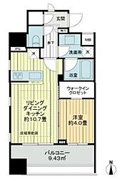 シティインデックス秋葉原 1LDKの間取図画像