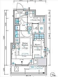 PARKLUXE神田 1DKの間取図画像