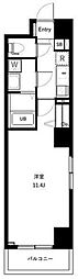 オーキッドレジデンス神田錦町 1Kの間取図画像