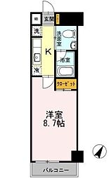 カスタリア神保町 1Kの間取図画像