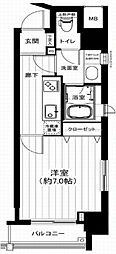 グランスイートTOKYOマークス 1Kの間取図画像