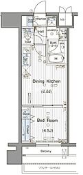 グランド・ガーラ神田 1DKの間取図画像