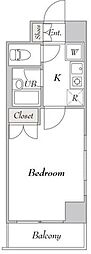 フォレシティ秋葉原 1Kの間取図画像