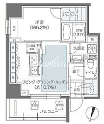 メゾンカルム本郷 1LDKの間取図画像