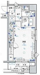 パークウェル秋葉原 ワンルームの間取図画像