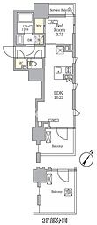 テラス神田猿楽町 1LDKの間取図画像