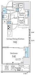 RESIDIA大手町北 1LDKの間取図画像