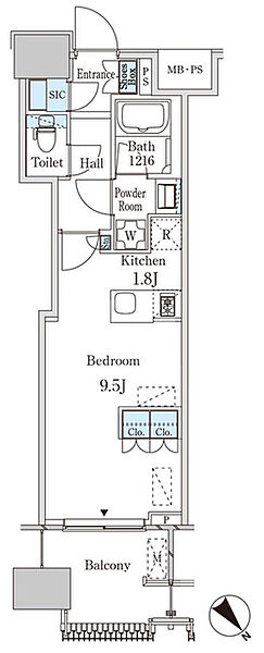 レガシス中目黒 808｜東京都目黒区上目黒２丁目(賃貸マンション1R・8階・31.41㎡)の写真 その2