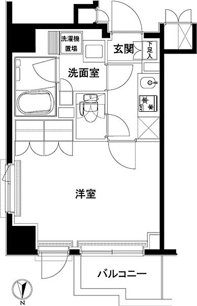 ルーブル木場 504｜東京都江東区木場６丁目(賃貸マンション1K・5階・26.47㎡)の写真 その2