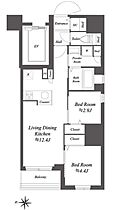 ドゥーエ亀戸II 201 ｜ 東京都江東区亀戸７丁目9-12（賃貸マンション2LDK・2階・49.31㎡） その2