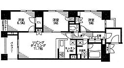 レジディア日本橋馬喰町 3LDKの間取図画像