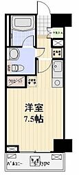 プロスペクト日本橋本町 ワンルームの間取図画像