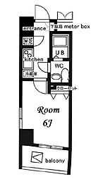 レジディア日本橋人形町2 1Kの間取図画像