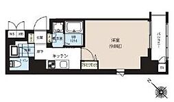 グランカーサ日本橋浜町 1Kの間取図画像