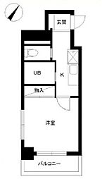 スカイコート日本橋浜町2 1Kの間取図画像